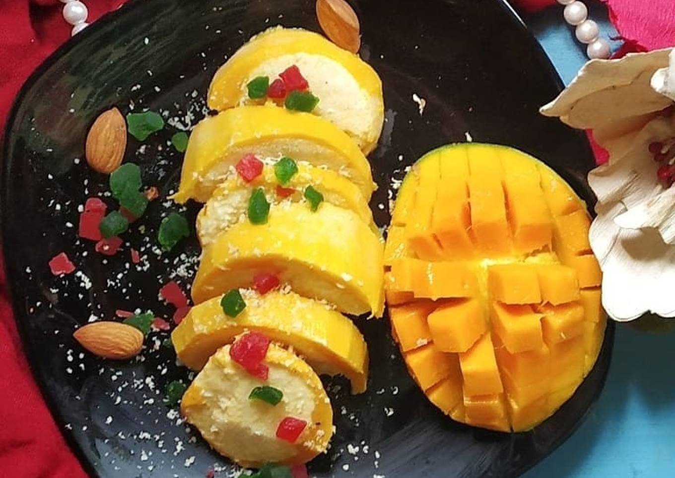 Stuffed mango kulfi