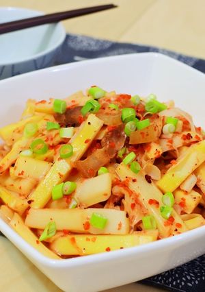 紅麴炒桂竹筍 的食譜成品照片