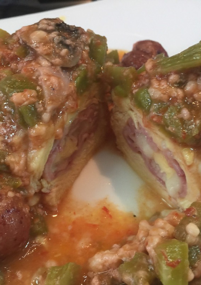 Una foto de Pechuga de pollo rellena Sonorense