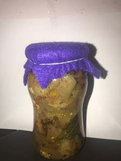 Una foto de Berenjenas en escabeche