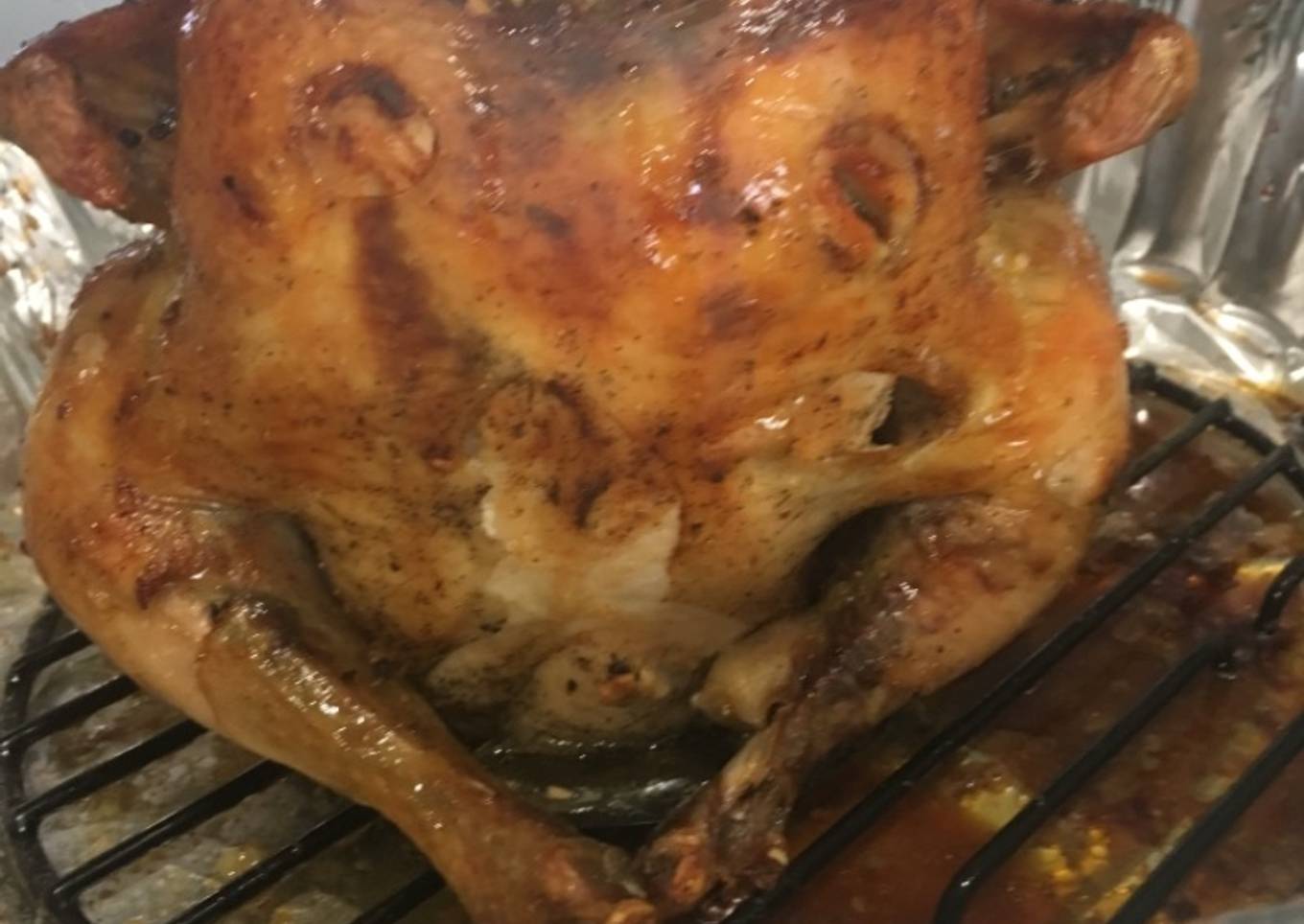 Pollo horneado Sentado