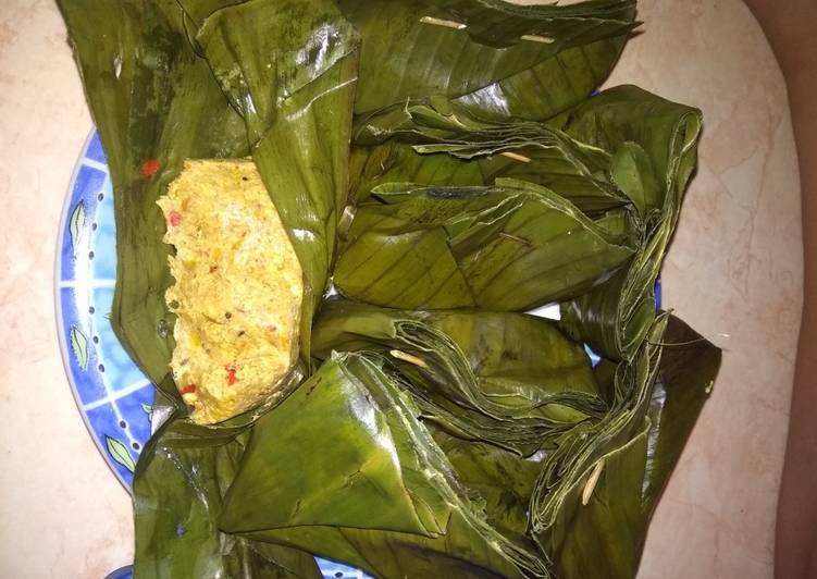 Rahasia Memasak Pepes kukus tahu daging ikan tongkol yang Lezat