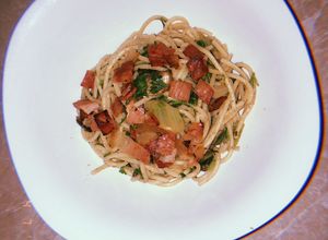 Foto resep Bacon Spaghetti Aglio e Olio