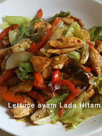 Resep Lettuce ayam lada Hitam Bahan Sederhana