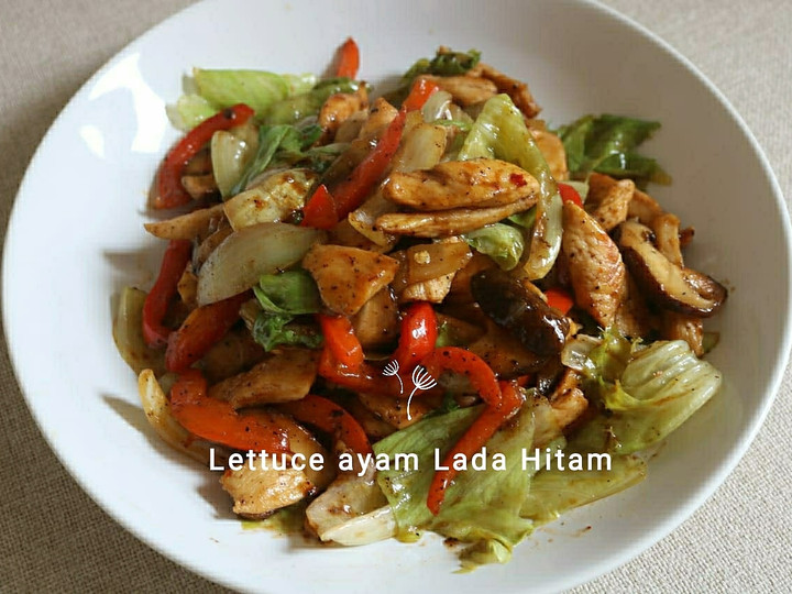 Resep Lettuce ayam lada Hitam Bahan Sederhana