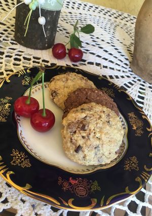 Csokis, zabpelyhes keksz recept fotója