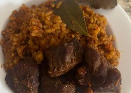 Baked Beef Jollof Rice