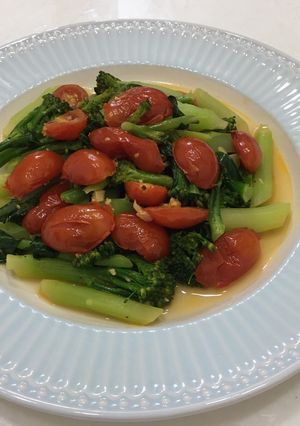 香蒜白酒炒鮮蔬 的食譜成品照片