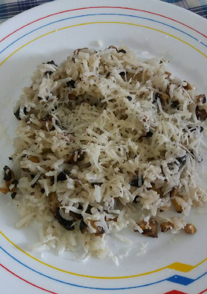 Una foto de Arroz con champiñones