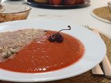Gazpacho de Cerezas, Almendras y Pimentón Ahumado