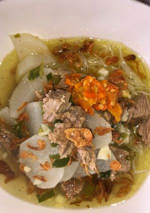 Foto resep Soup daging sapi lobak