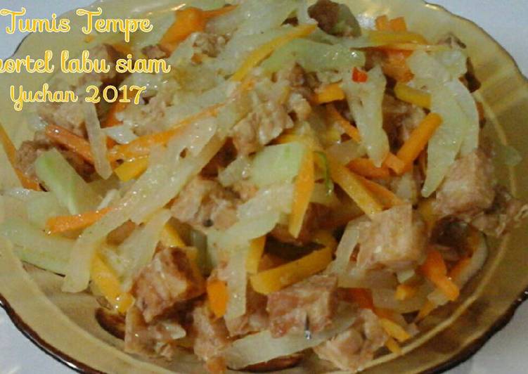 Tumis tempe wortel labu siam