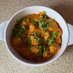 A picture of Dum aloo without onion and garlic.