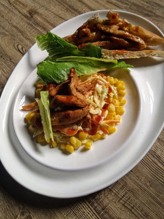 A picture of 2 in 1 chicken salad recipe.