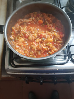 Una foto de Zucchini con arroz