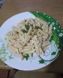 Fideos con crema de leche ❤