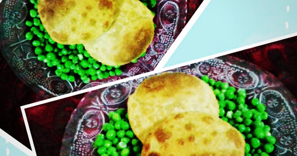 Green peas puri Recipe by Rishika Asthana Cookpad
