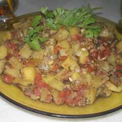 مخلوطة الخضار 🍅🍆🌶🌿🍟🍖-レシピのメイン写真