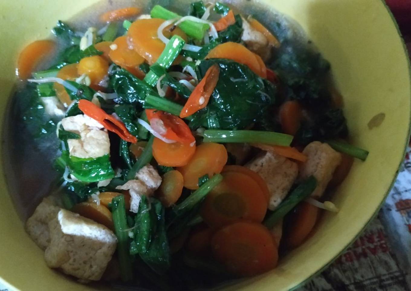 Tumis Sawi Hijau Tauge Istimewa