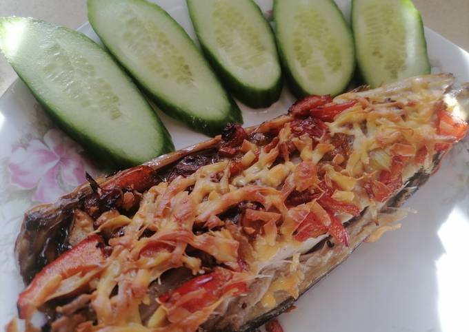 Рыба с овощами под сыром. Здоровое питание