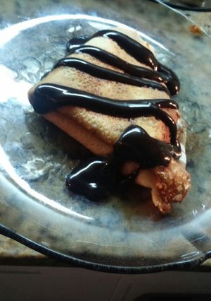 Una foto de Panqueque de dulce de leche y chocolate