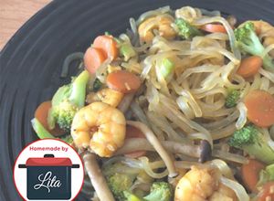 Foto resep (Diet) Mie shirataki brokoli udang jamur wortel sehat #homemadebylita
