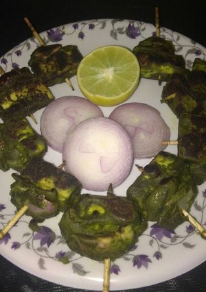 A picture of Hara Bhara Paneer Tikka.