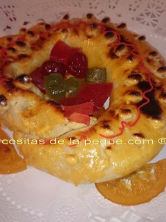 Una foto de Culebra de mazapán rellena de yema con Thermomix