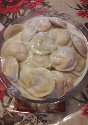 Una foto de Sorrentinos de zapallo y pollo