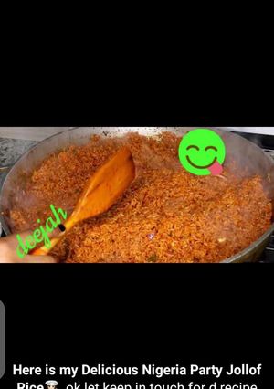 A picture of Nigerian Party Jollof Rice.