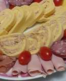Pionono de atún y de jamón y queso