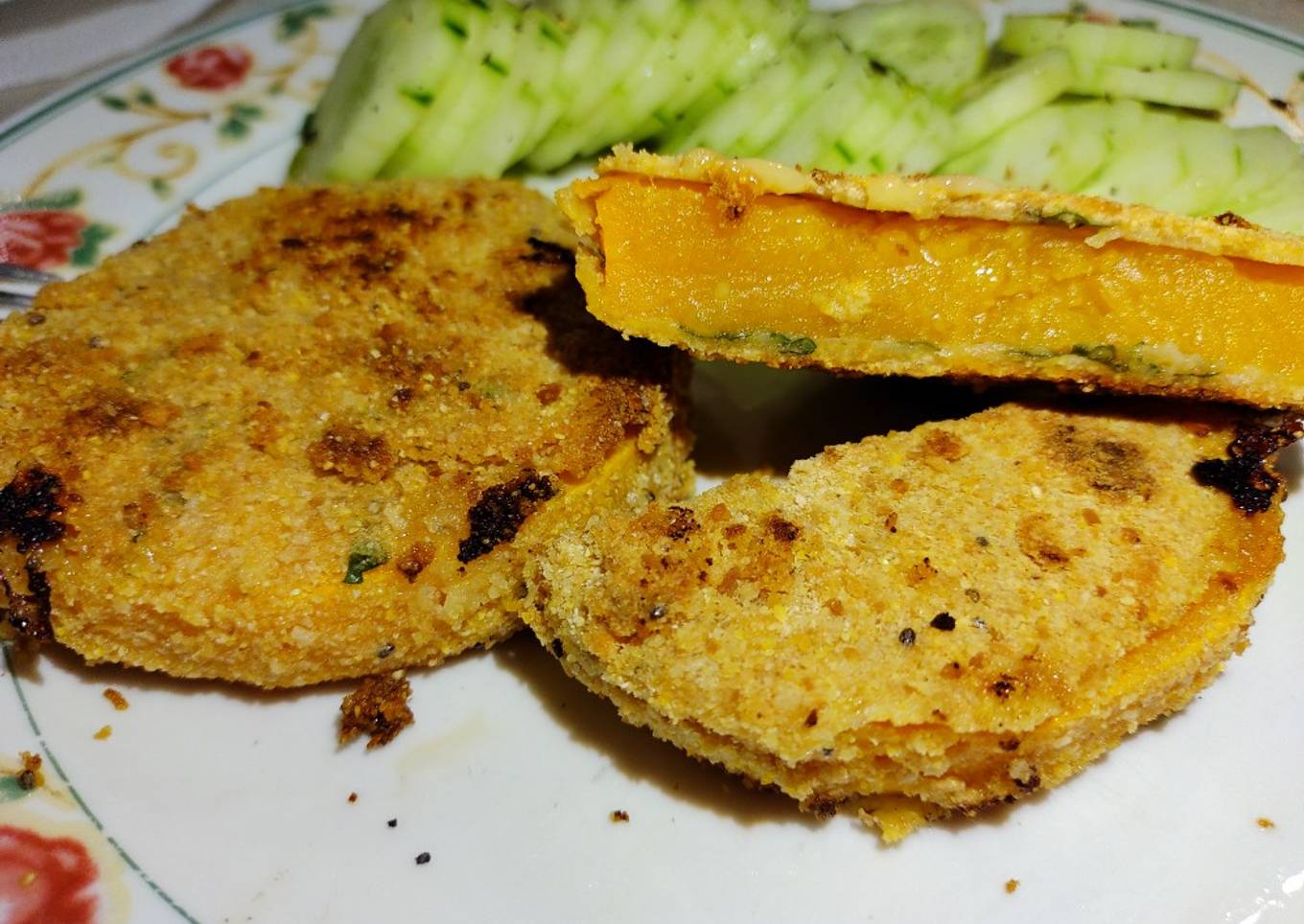 Milanesas de calabaza anco sin sal agregado