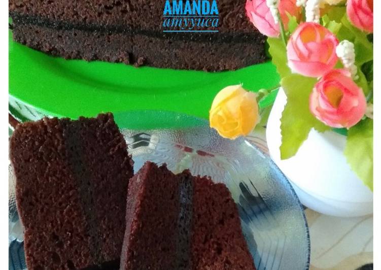 dari awal hingga akhir Memasak Brownies Kukus Amanda Anti Gagal