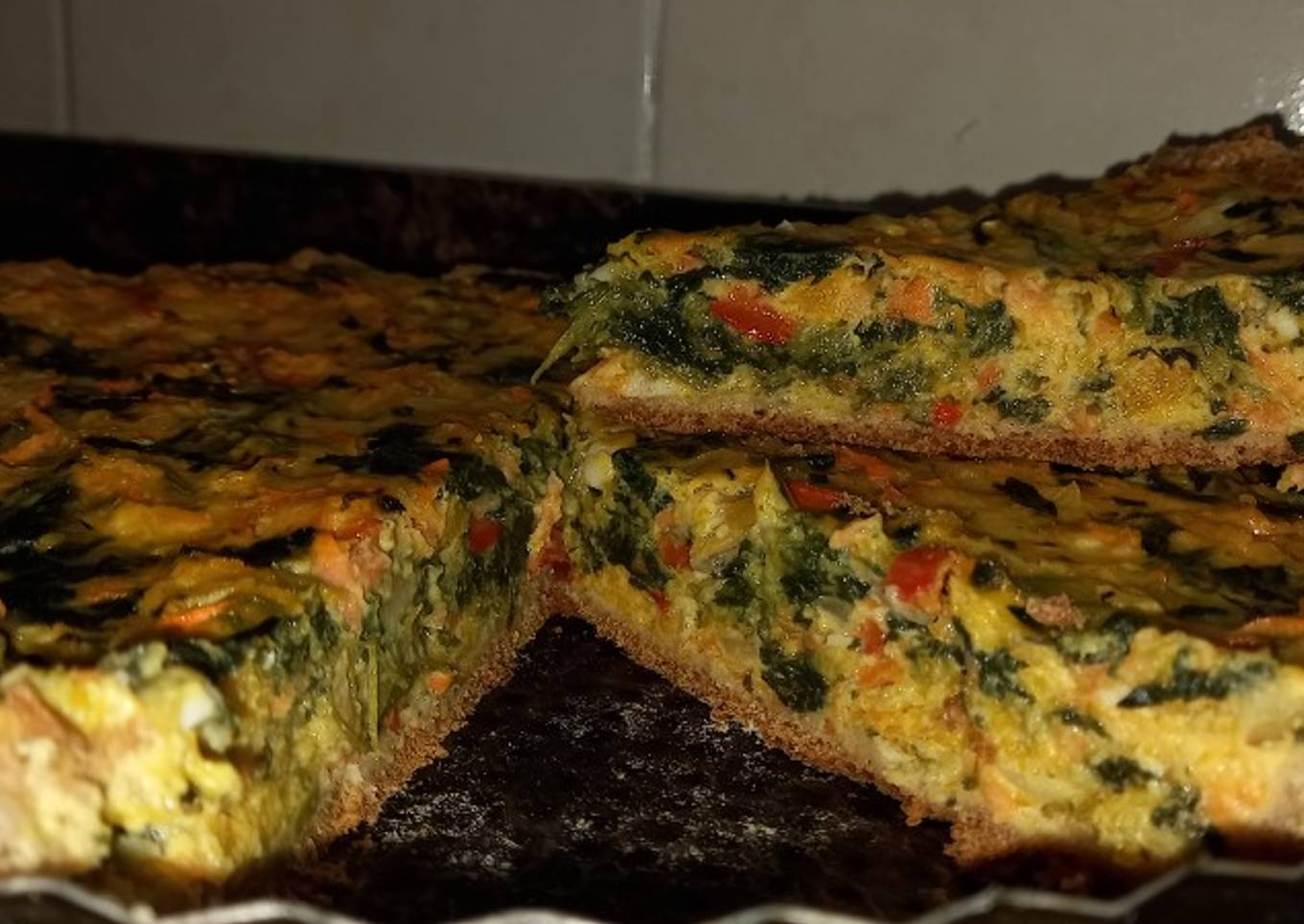 Tarta de verduras con masa integral