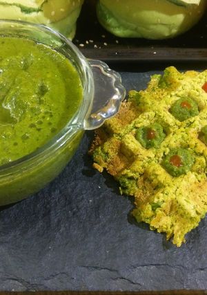A picture of Green peas waffle.