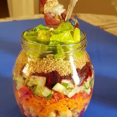 A picture of Mason Jar Salad.