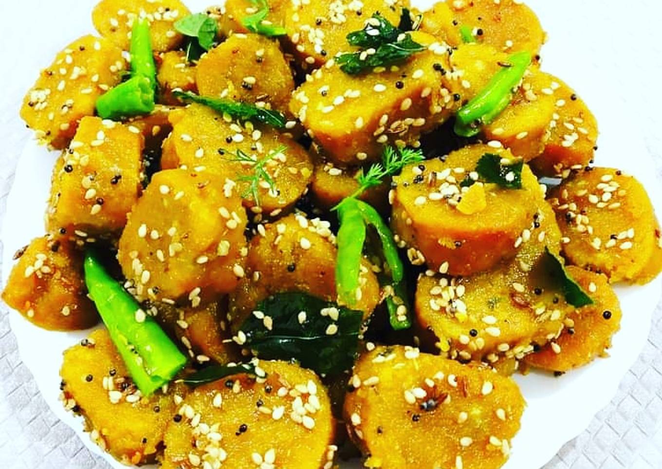 Left over khichdi k muthiya Gujarati snack