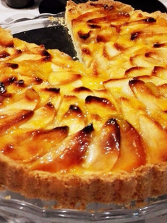 Una foto de Tarta de manzana con crema pastelera