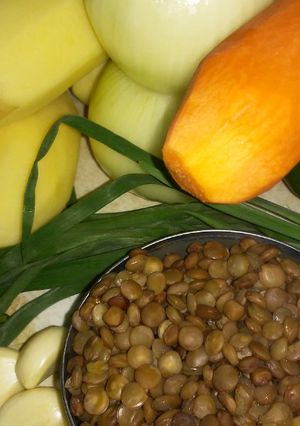 Una foto de Lentejas!!!! Potaje 100%100 VEGANO