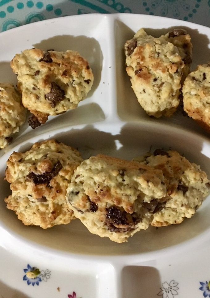 Una foto de Galletas de avena con chips de chocolate