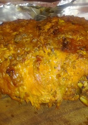 Una foto de Pernil de cochino horneado