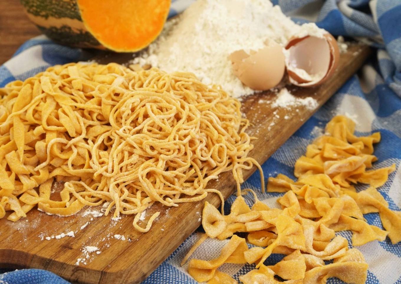 Pasta fresca con calabaza