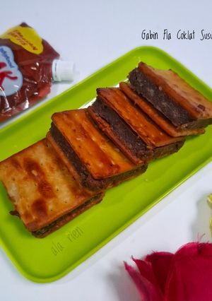 Foto resep Gabin Fla Coklat Susu Keju