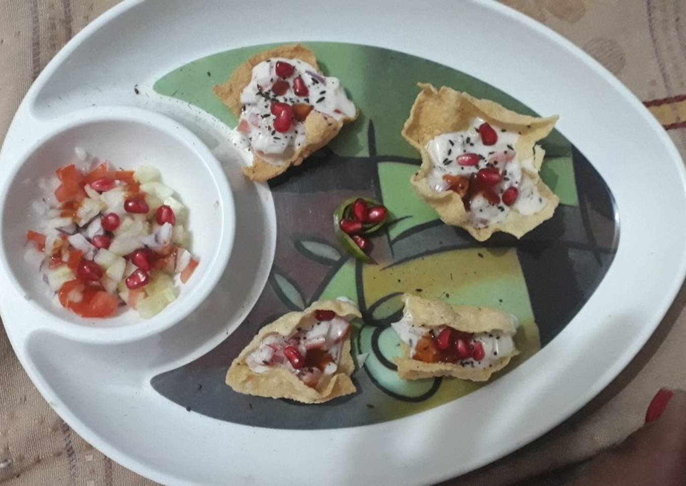 Rice Padad with curd salad