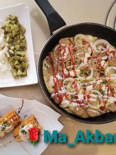 عکسی از دستور سوسیس تخم مرغ