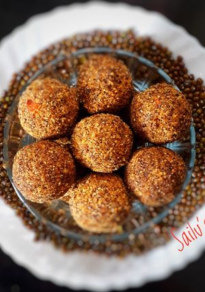 A picture of Whole Moong Laddu.