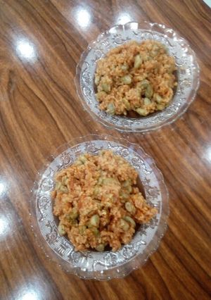 صورة لوصفة رز بالفول الحراتي 😍😍