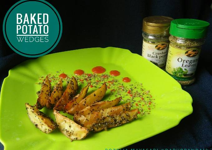 Resep Baked Potato Wedges (simple), Enak