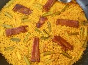 Una foto de arroz barbacoa