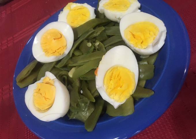 Ensalada de chauchas y huevo Receta de Daniela Patricia Puca- Cookpad